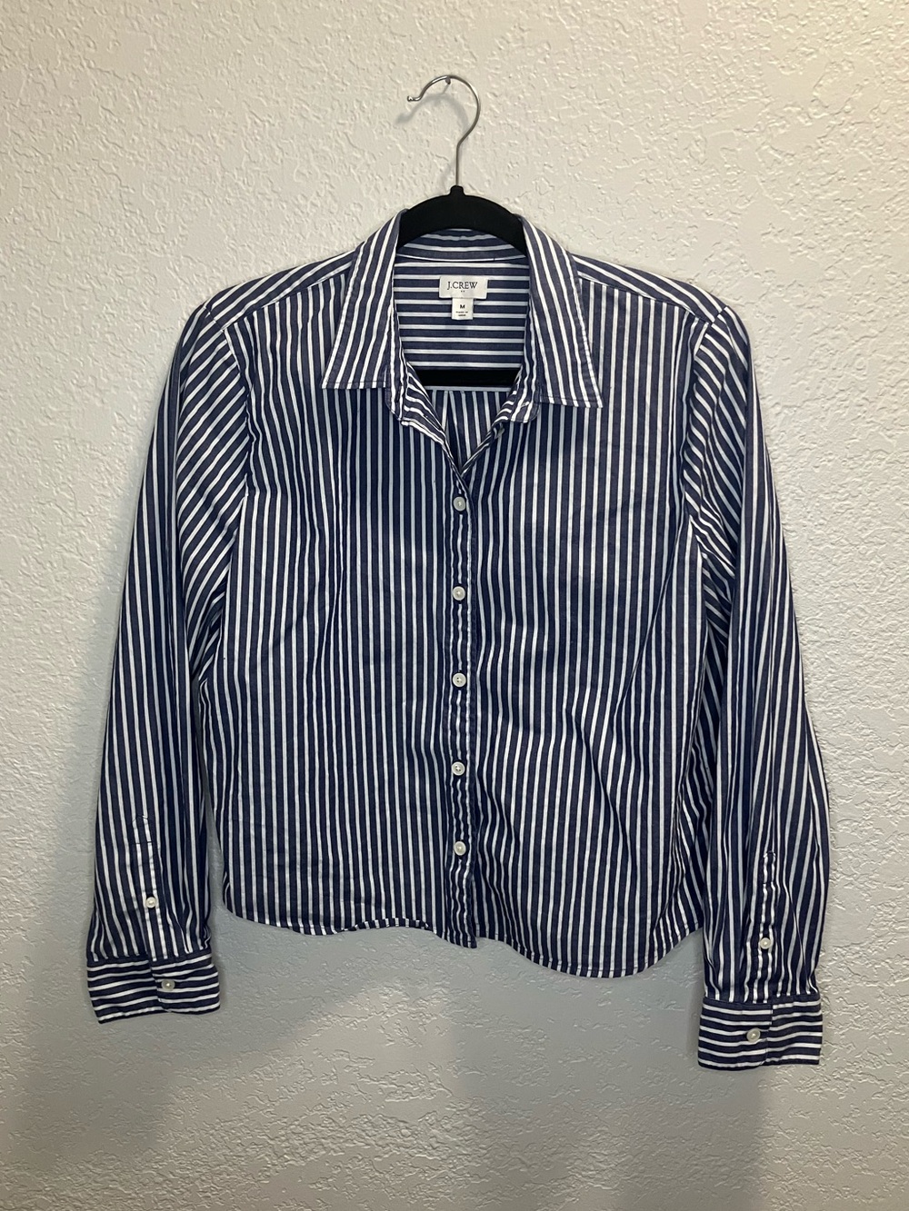 Blue Striped Boxy Button Down